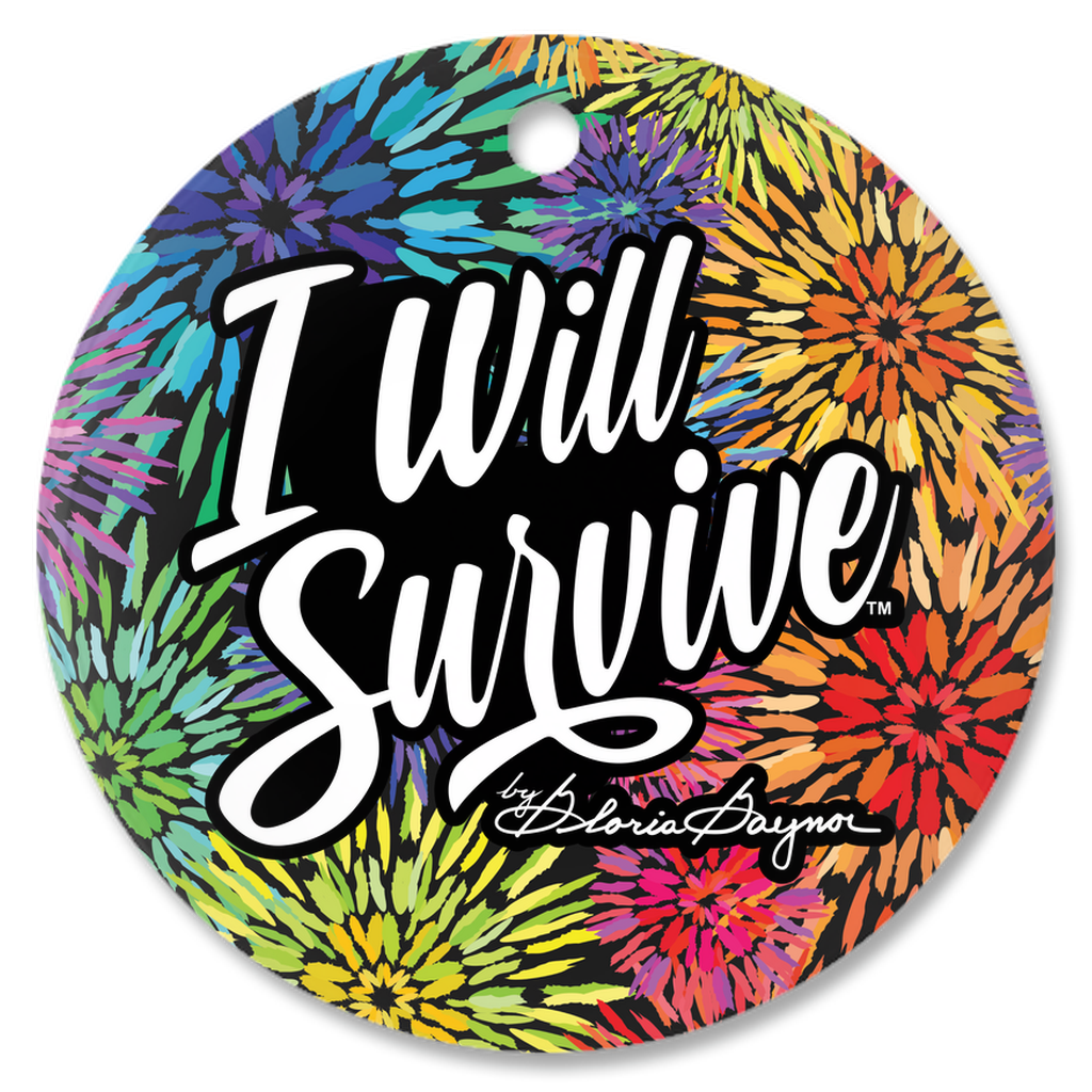 I Will Survive by Gloria Gaynor Colorburst Round Ornament